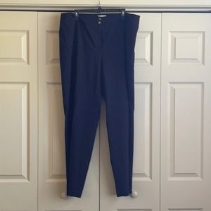 Calvin Klein Plus Size Classic Fit Straight Leg Pants, Navy, 16W